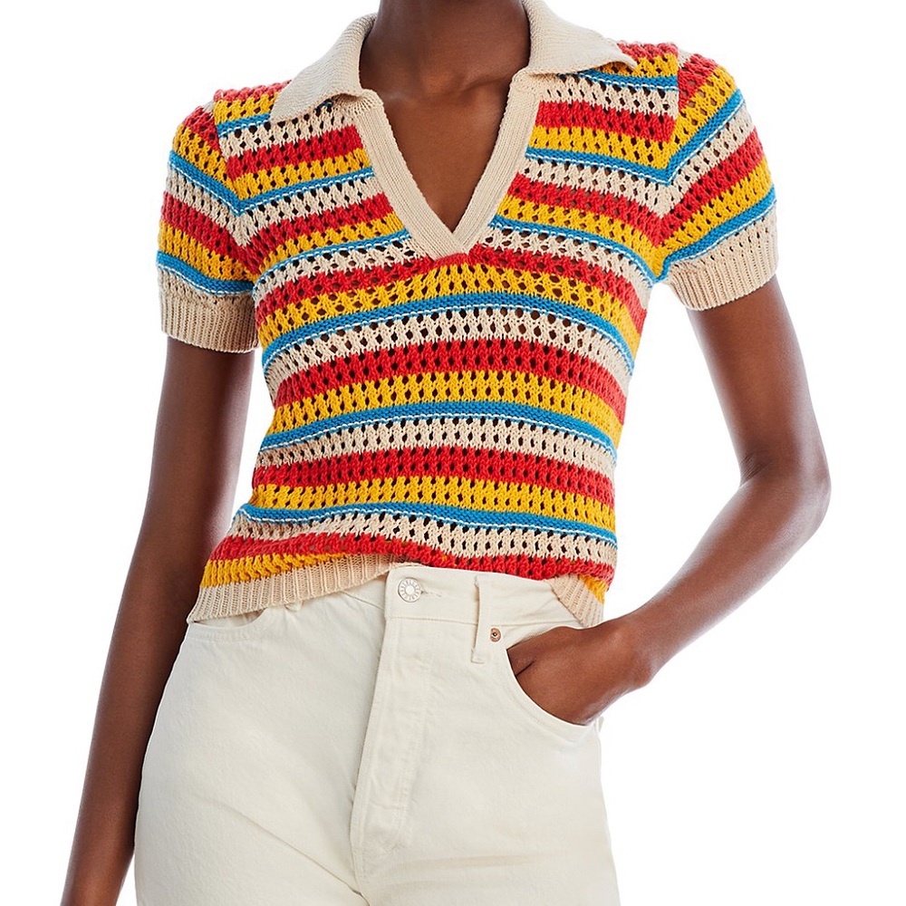 NWT Mother loose crochet knit top